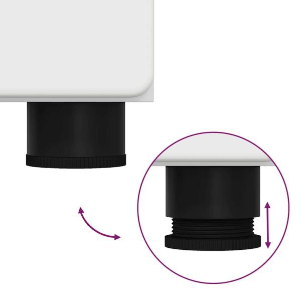 Highboard mit Regal mit Tür Weiß 60 x 35 x 182 cm Holzwerkstoff