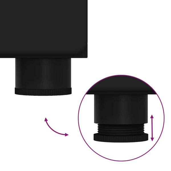 Highboard mit Regal Schwarz 60 x 35 x 182 cm Holzwerkstoff