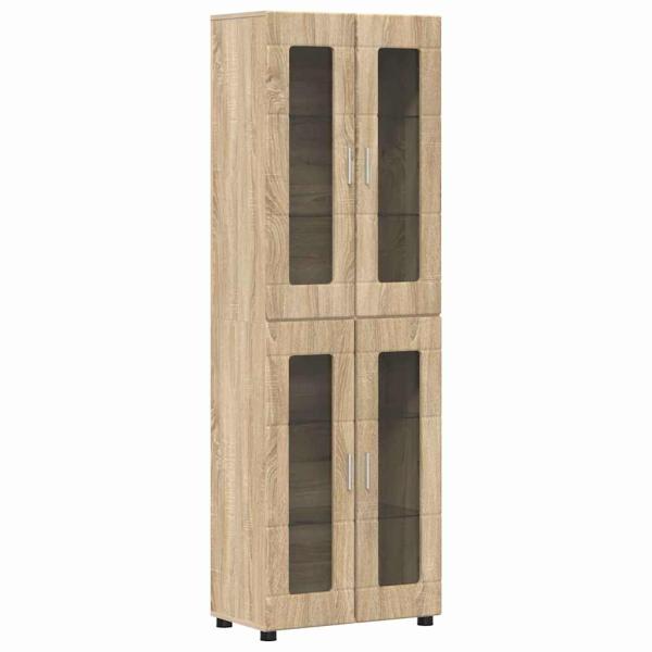 Highboard mit Regal Sonoma-Eiche 60 x 35 x 182 cm Holzwerkstoff