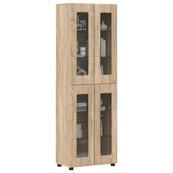 Highboard mit Regal Sonoma-Eiche 60 x 35 x 182 cm Holzwerkstoff