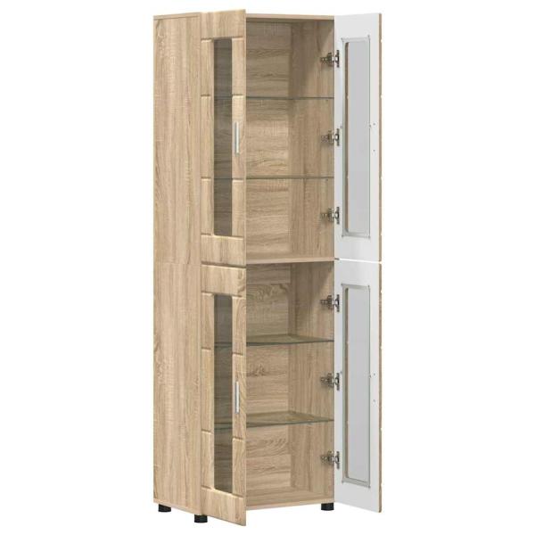 Highboard mit Regal Sonoma-Eiche 60 x 35 x 182 cm Holzwerkstoff