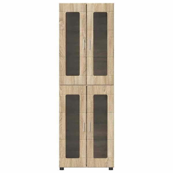 Highboard mit Regal Sonoma-Eiche 60 x 35 x 182 cm Holzwerkstoff