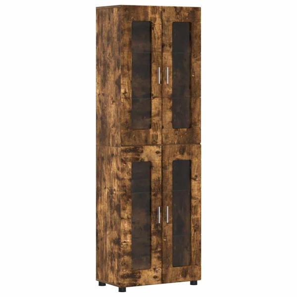 Highboard Geräucherte Eiche 60 x 35 x 182 cm Holzwerkstoff