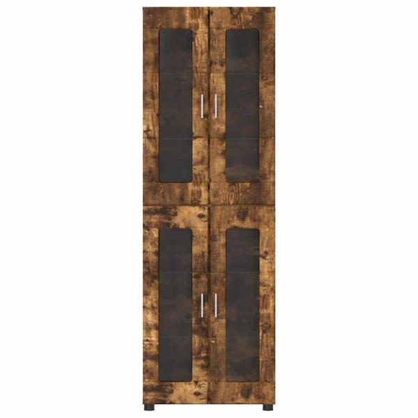 Highboard Geräucherte Eiche 60 x 35 x 182 cm Holzwerkstoff