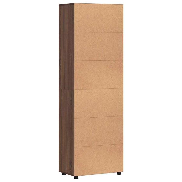 ARDEBO.de - Highboard Braun Eichen-Optik 60 x 35 x 182 cm Holzwerkstoff