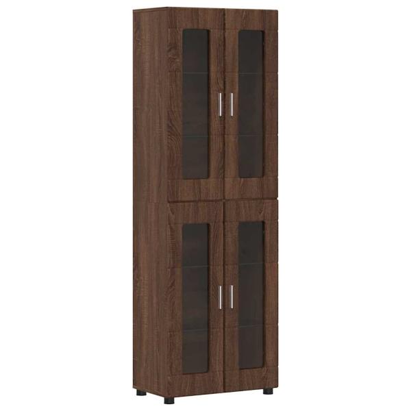 Highboard Braun Eichen-Optik 60 x 35 x 182 cm Holzwerkstoff