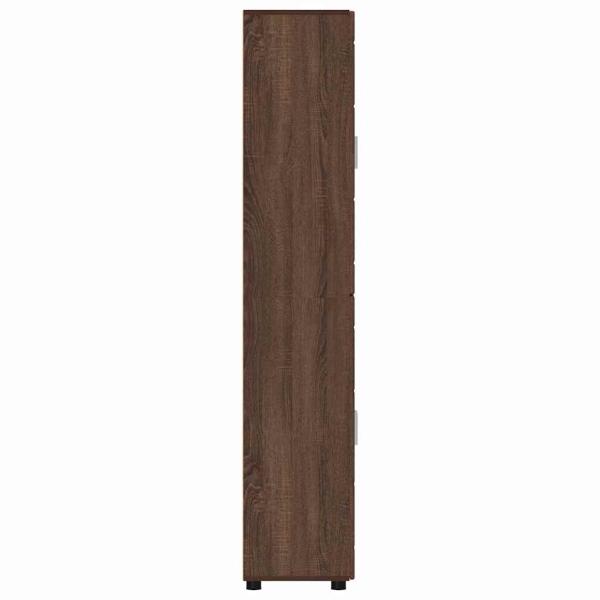 Highboard Braun Eichen-Optik 60 x 35 x 182 cm Holzwerkstoff