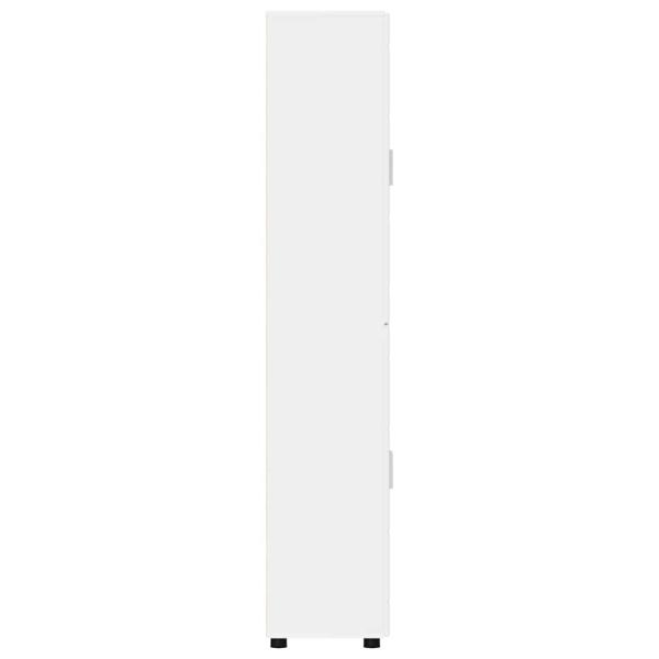 Highboard mit Regal mit Tür Weiß 60 x 35 x 182 cm Holzwerkstoff