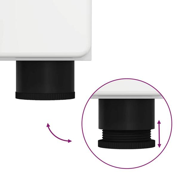 Highboard mit Tür Hochglanz Weiß 60 x 35 x 182 cm Holzwerkstoff