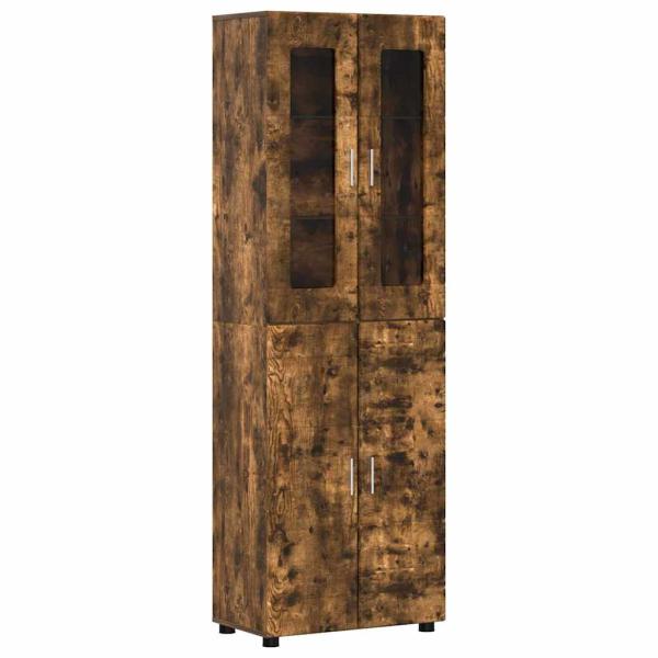 Highboard Geräucherte Eiche 60 x 35 x 182 cm Holzwerkstoff