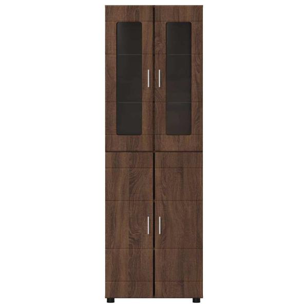 Highboard Braun Eichen-Optik 60 x 35 x 182 cm Holzwerkstoff