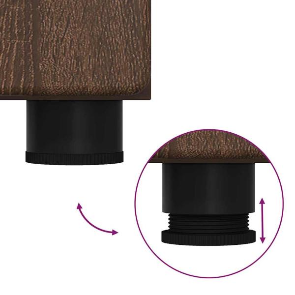 Highboard Braun Eichen-Optik 60 x 35 x 182 cm Holzwerkstoff