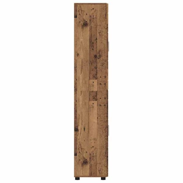 Highboard mit Regal Altholz 60 x 35 x 182 cm Holzwerkstoff