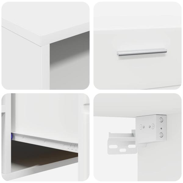 TV-Schrankset mit Schubladen mit Regal Weiß Holzwerkstoff