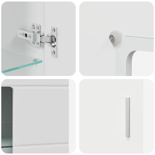 TV-Schrankset mit Schubladen mit Regal Weiß Holzwerkstoff