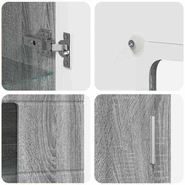 TV-Schrankset mit Schubladen Graues Sonoma Holzwerkstoff