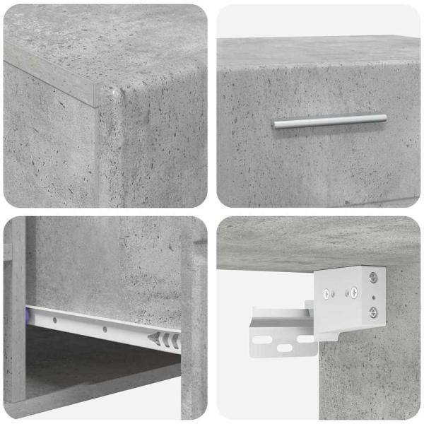 TV-Schrankset mit Schubladen mit Regal Beton Grau Holzwerkstoff