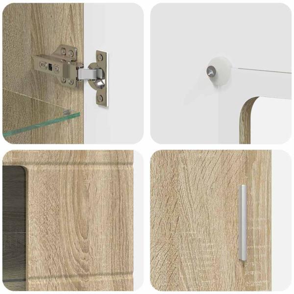 TV-Schrankset mit Schubladen mit Tür Sonoma-Eiche Holzwerkstoff