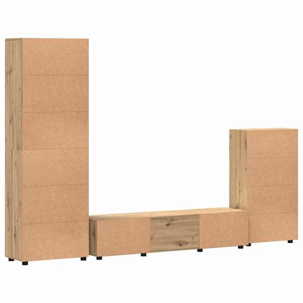 TV-Schrankset mit Schubladen Artisan-Eiche Holzwerkstoff
