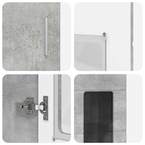 TV-Schrankset mit Schubladen mit Regal Beton Grau Holzwerkstoff