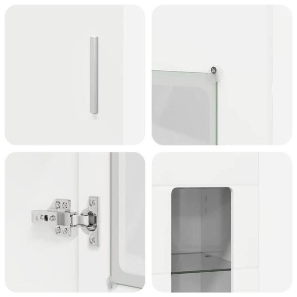 TV-Schrankset mit Schubladen Hochglanz Weiß Holzwerkstoff