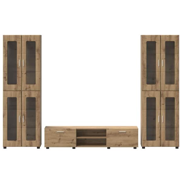TV-Schrankset mit Schubladen Artisan-Eiche Holzwerkstoff