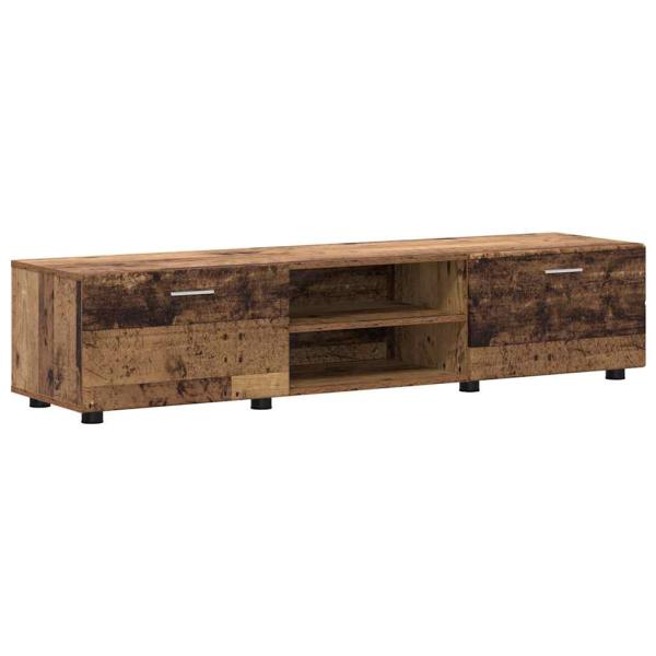 TV-Schrankset mit Schubladen mit Regal Altholz Holzwerkstoff