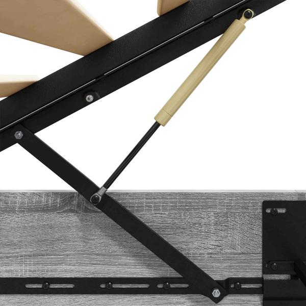 Ottoman Bettgestell Graues Sonoma 193 x 120 x 25 cm Spanplatte