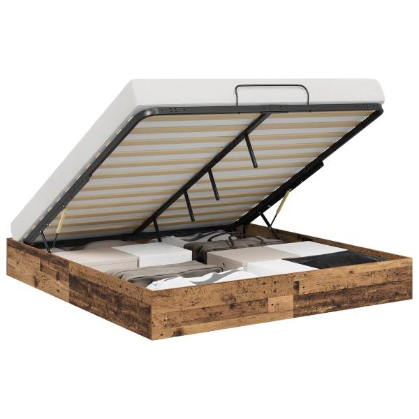 Ottoman Bettgestell Altholz 193 x 120 x 25 cm Spanplatte