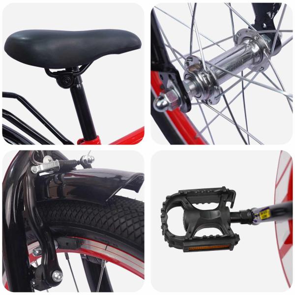 Kinderfahrrad 20 Zoll für 6-11 Jahre alt Rot