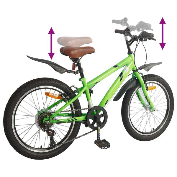 Kinderfahrrad 20 Zoll 6-Speed für 6-11 Jahre alt Grün
