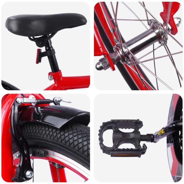 Kinderfahrrad 20 Zoll für 6-11 Jahre alt Rot