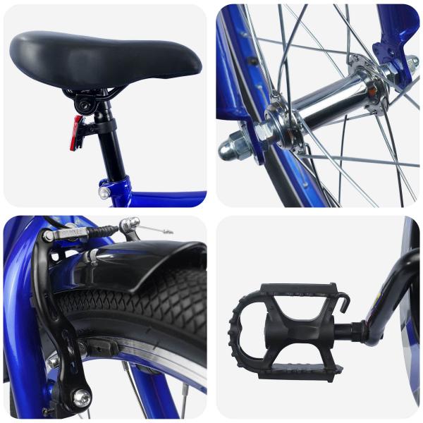 Kinderfahrrad 20 Zoll für 6-11 Jahre alt Dunkelblau