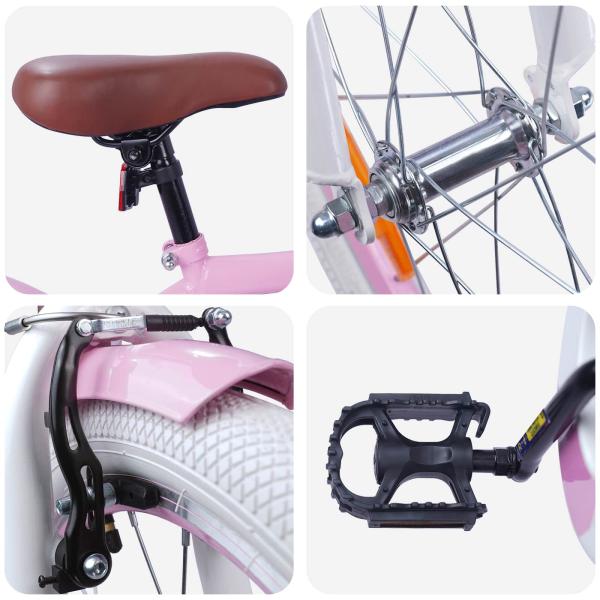 Kinderfahrrad 20 Zoll für 6-11 Jahre alt Hellrosa