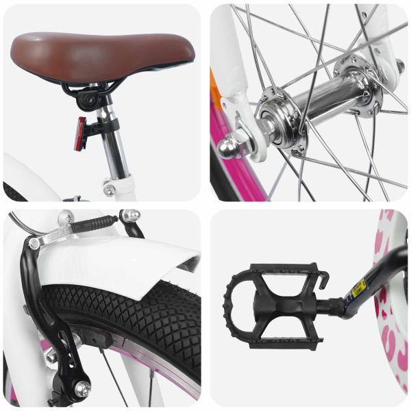 Kinderfahrrad 20 Zoll für 6-11 Jahre alt Weiß