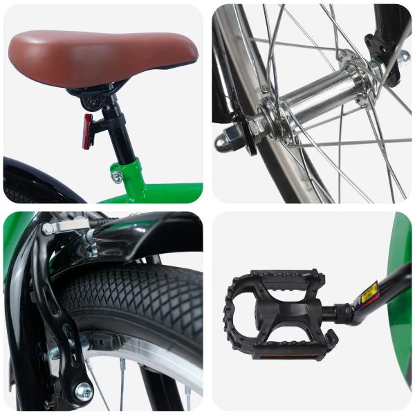 Kinderfahrrad 20 Zoll für 6-11 Jahre alt Grün