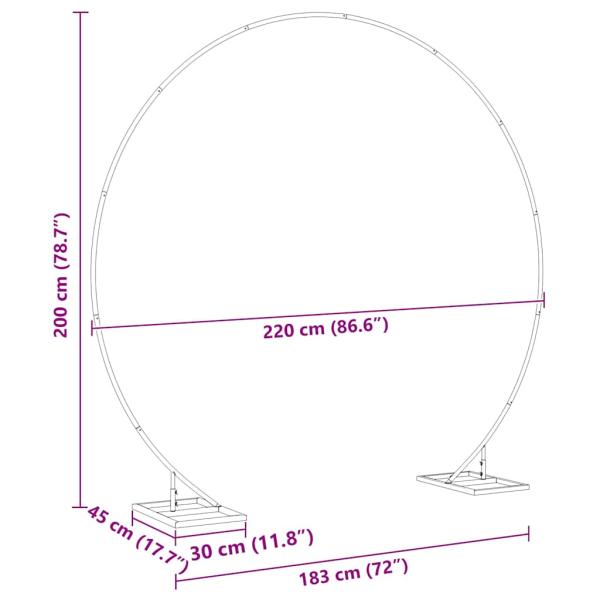 Hochzeitsbogen Weiß 220 x 45 x 200 cm Stahl
