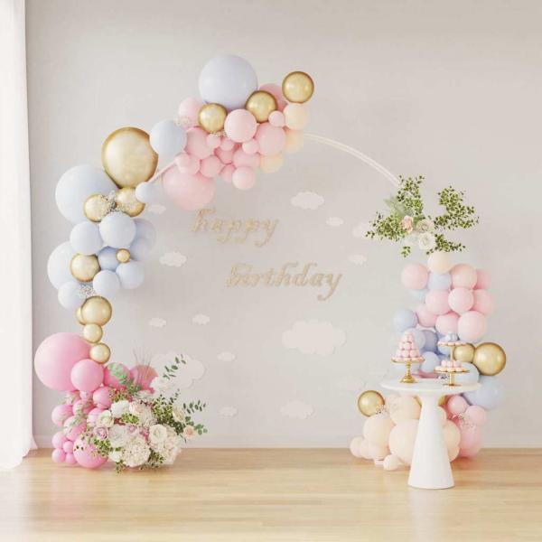 Hochzeitsbogen Weiß 220 x 45 x 200 cm Stahl