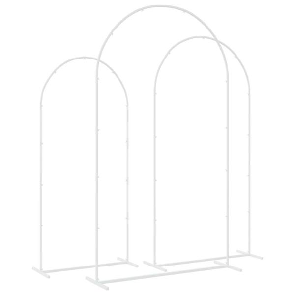 Hochzeitsbogen 3 pcs Weiß Stahl