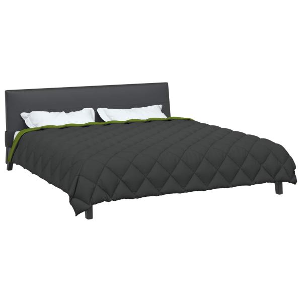 Winterbettdecke Grün und Anthrazit 220 x 240 cm Mikrofaser