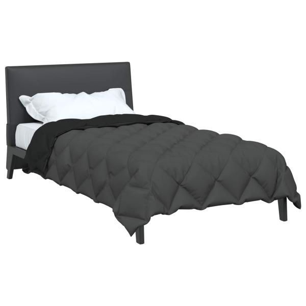 Winterbettdecke 140 x 220 cm 450 g/m² Schwarz und Anthrazit