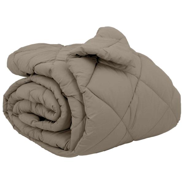 Winterbettdecke Hellgrau 220 x 260 cm Mikrofaser