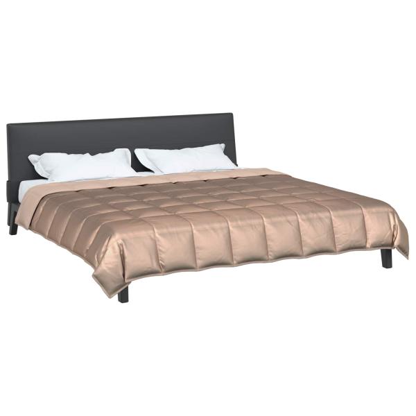 Sommerdecke Gold 220 x 200 cm Satin und Mikrofaser