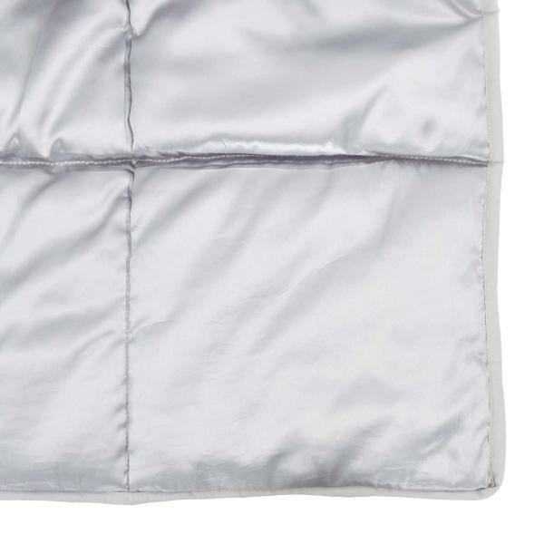 ARDEBO.de - Sommerdecke Silber 220 x 140 cm Satin und Mikrofaser