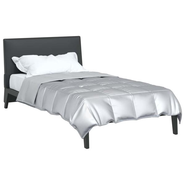 Sommerdecke Silber 155 x 220 cm Satin und Mikrofaser
