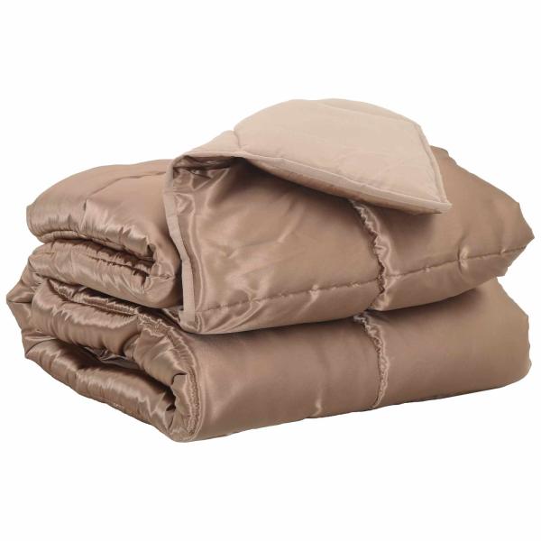 Ganzjahresbettdecke Gold 200 x 140 cm Satin und Mikrofaser