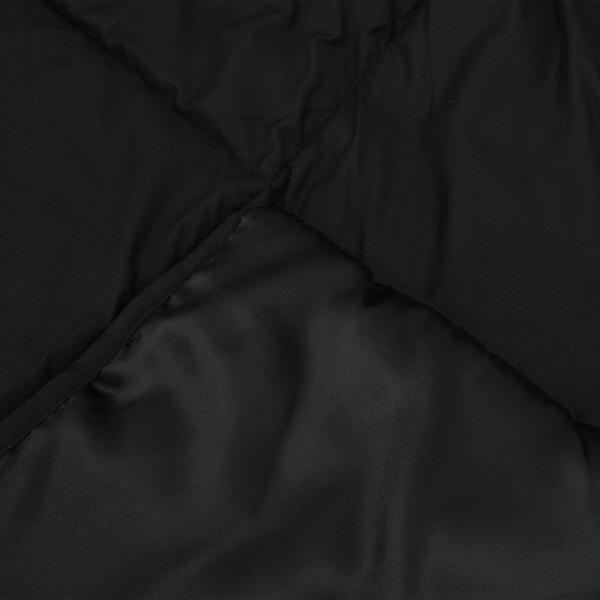 ARDEBO.de - Ganzjahresbettdecke Schwarz 200 x 135 cm Satin und Mikrofaser