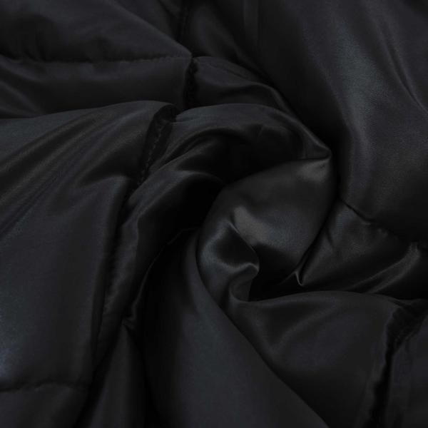 Ganzjahresbettdecke Schwarz 220 x 140 cm Satin und Mikrofaser