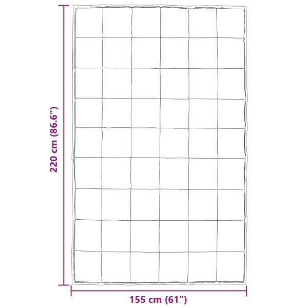 Ganzjahresbettdecke Silber 220 x 155 cm Satin und Mikrofaser