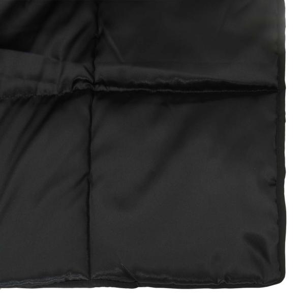 ARDEBO.de - Winterbettdecke Schwarz 240 x 260 cm Satin und Mikrofaser